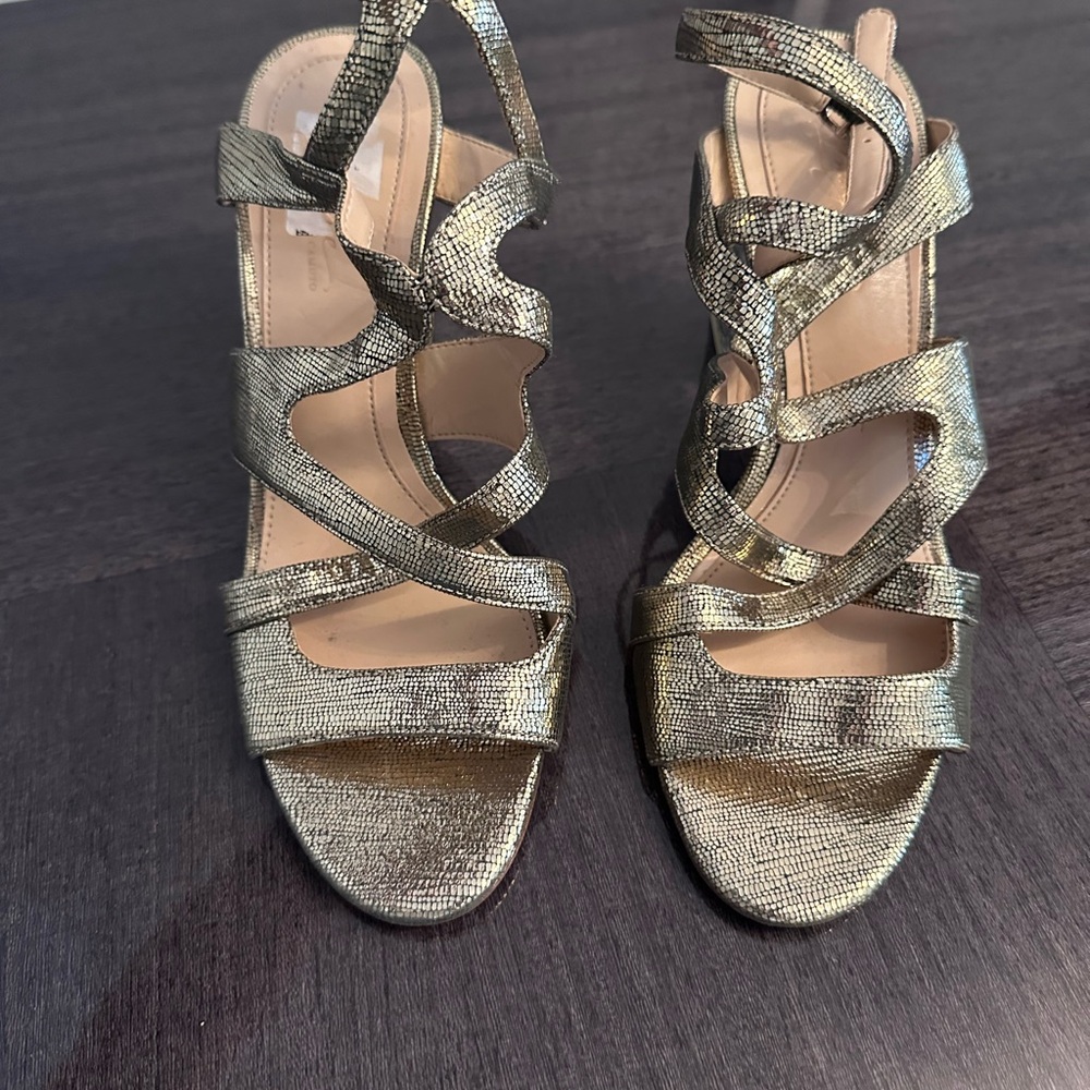 Vince Camuto Shimmering Gold Sandals